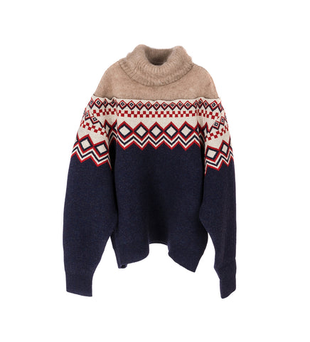 LAYERED NORDIC KNIT NAVY
