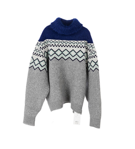 LAYERED NORDIC KNIT GREY