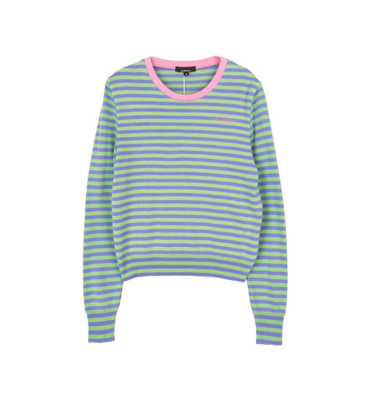 STRIPED LONG SLEEVE GREEN/PURPLE