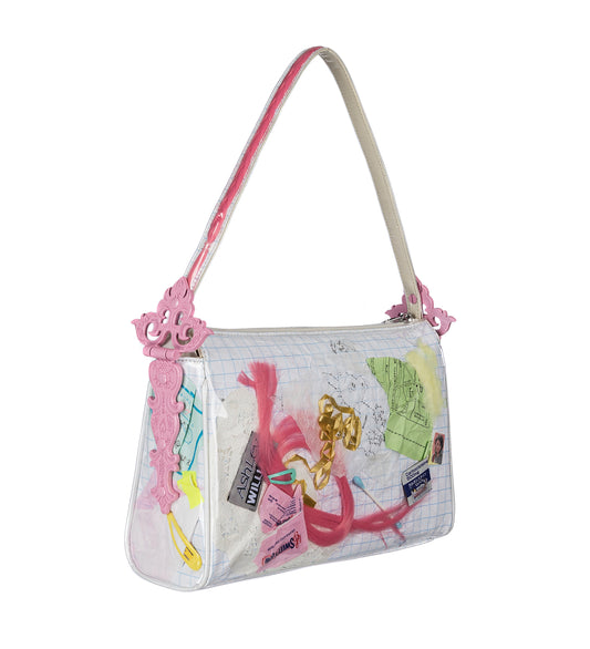 SPELLBIND HANDBAG TRASH BLUE GRID