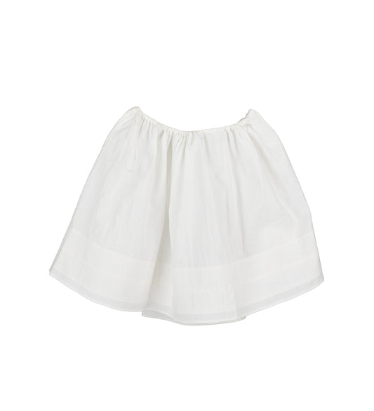 GATHERED SKIRT WHITE