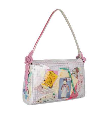 SPELLBIND HANDBAG TRASH RED GRID