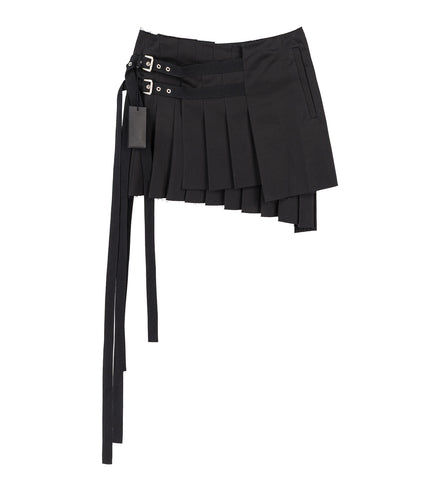 TABEA MINI WRAP KILT SKIRT BLACK