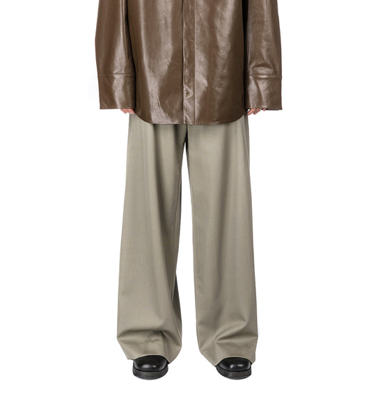 WIDELEG TROUSER KELLY GREEN
