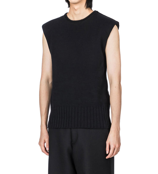 BURNS KNIT VEST BLACK