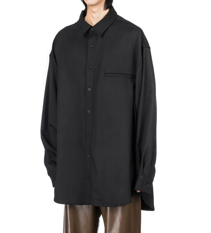 GIANT WOOL SHIRT BLACK