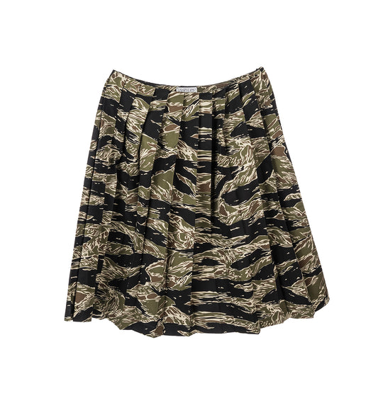 PLEATED SKIRT CAMO