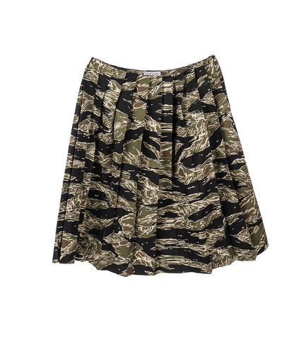PLEATED SKIRT CAMO