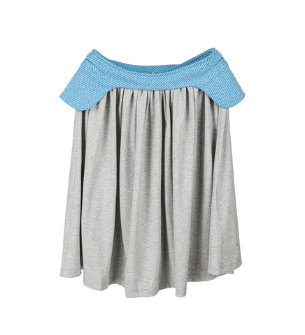 PILLBOX SKIRT GREY