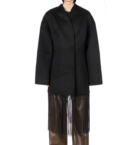 FRINGED MINI CLOAK OPAL