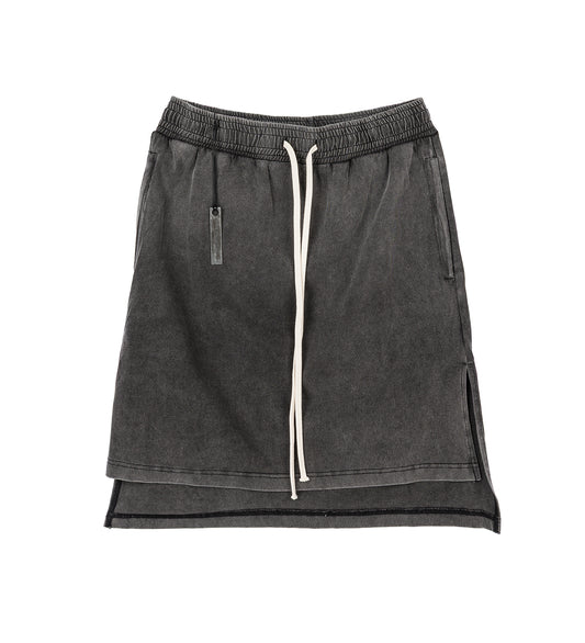 TERRY SKIRT WASHED BLACK