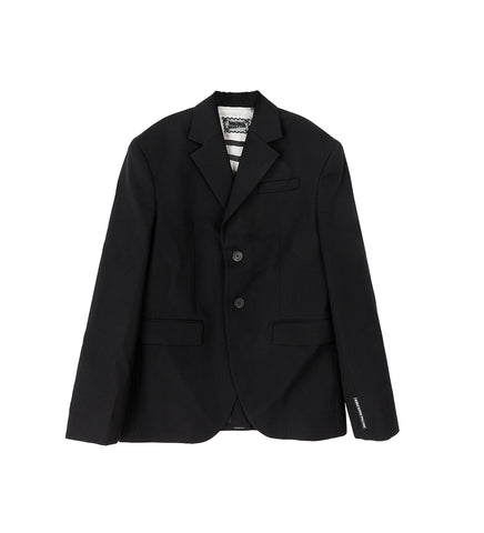 WOOL TAILORED JACKET WITH PRINTED LINING BODY MARINERE BLACK/WHITE