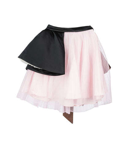 TRIPLE PROM SKIRT PINK/BROWN/BLACK