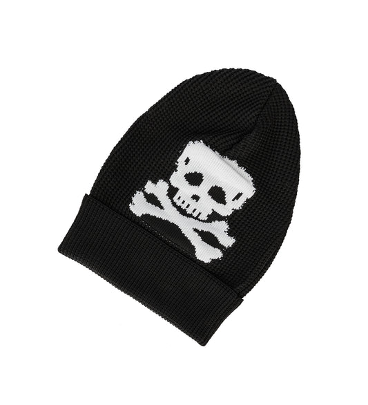 KNIT SKULL BEANIE BLACK