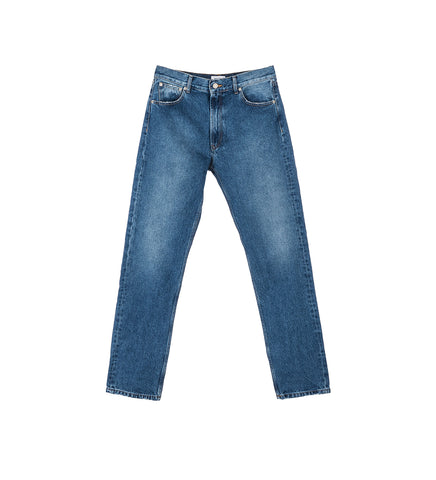 DENIM PANT WITH SCREEN PRINTED LOGO VINTAGE