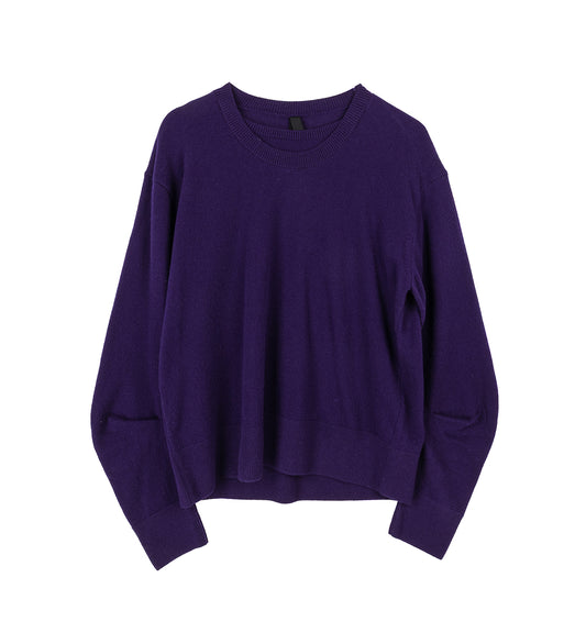 PARISH DOUBLE COLLAR CREWNECK JUMPER BLUEBERRY