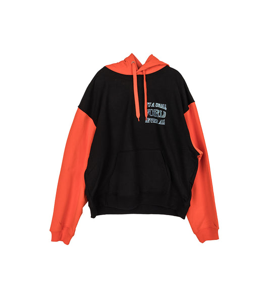 SMALL WORLD GRAPHIC HOODIE BLACK / RED