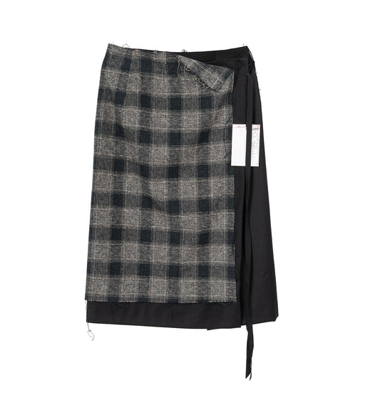 BARROW LONG WRAP SKIRT BLACK/MULTI