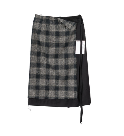 BARROW LONG WRAP SKIRT BLACK/MULTI