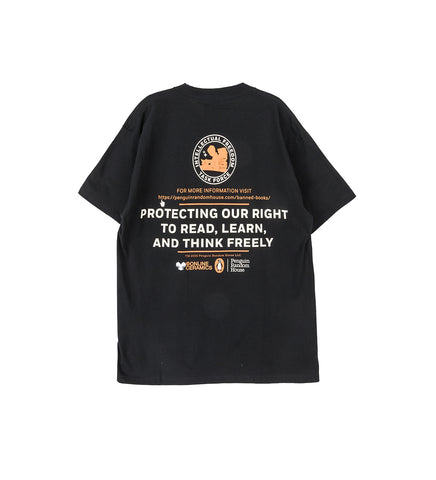 ONLINE CERAMICS X PENGUIN RANDOM HOUSE INTELLECTUAL FREEDOM TASK FORCE SS TEE BLACK