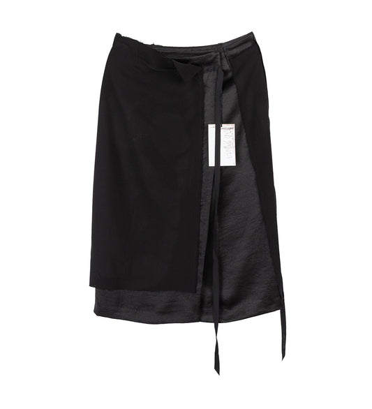 BARROW LONG WRAP SKIRT BLACK/BLACK