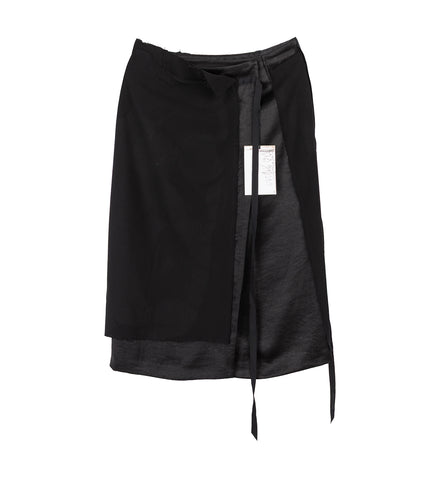 BARROW LONG WRAP SKIRT BLACK/BLACK