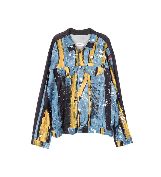 SILKY OVERSIZED DENIM JACKET MULTI