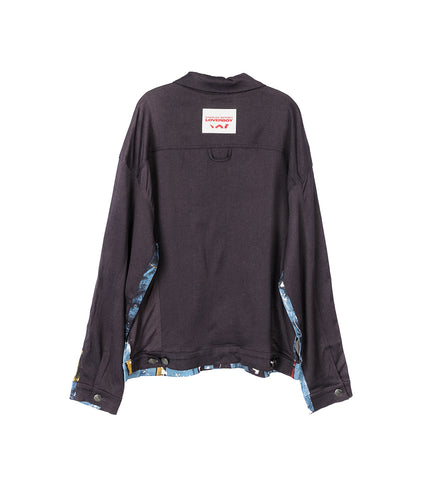 SILKY OVERSIZED DENIM JACKET MULTI