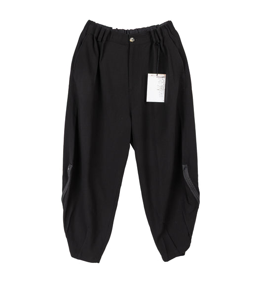JOE WAISTBAND PLEASTS TROUSERS BLACK
