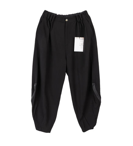 JOE WAISTBAND PLEASTS TROUSERS BLACK