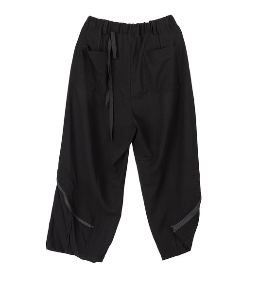 JOE WAISTBAND PLEASTS TROUSERS BLACK