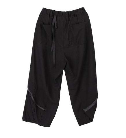 JOE WAISTBAND PLEASTS TROUSERS BLACK