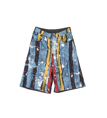 SILKY DENIM SHORTS MULTI