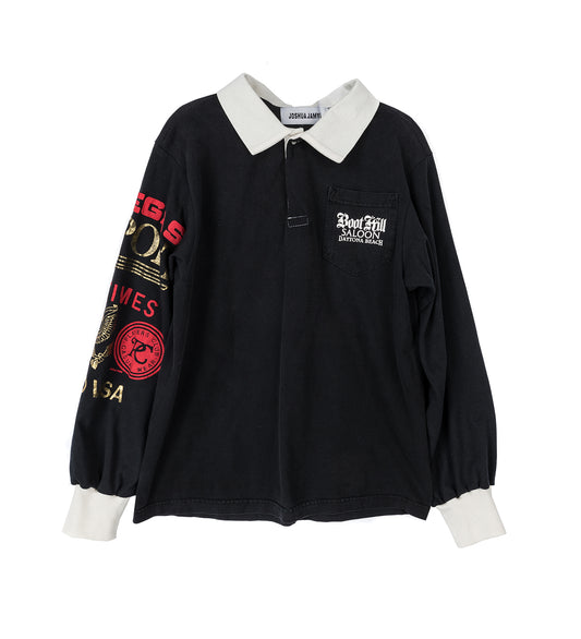 RUGBY TEE BLACK MEDIUM