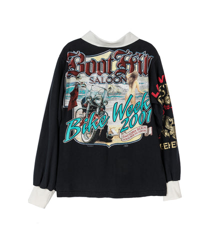 RUGBY TEE BLACK MEDIUM