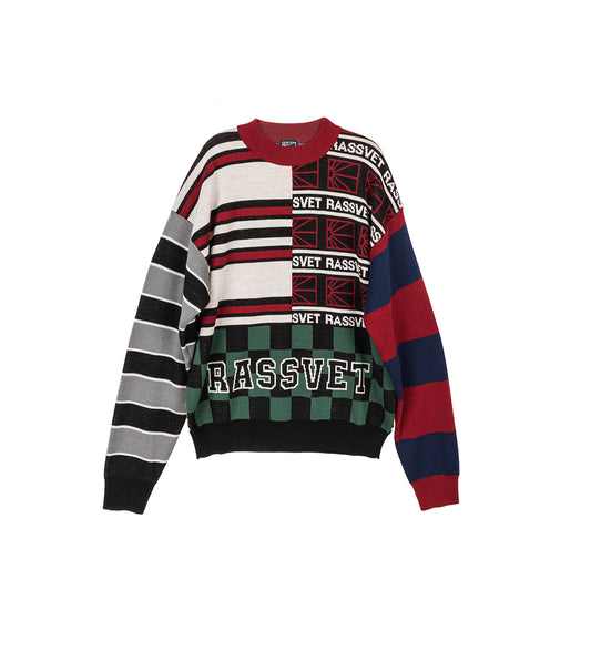 MULTI PANEL CREWNECK JUMPER MULTI