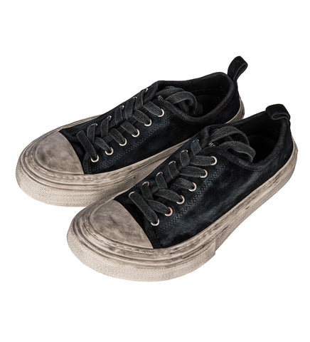 HALLI VULCANIZED LOW-TOP SNEAKERS BLACK/CHALK