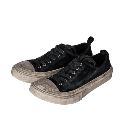 HALLI VULCANIZED LOW-TOP SNEAKERS BLACK/CHALK