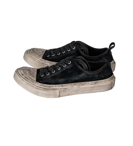 HALLI VULCANIZED LOW-TOP SNEAKERS BLACK/CHALK