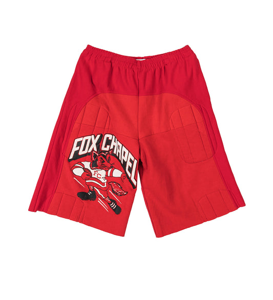 PADDED SWEAT SHORTS RED