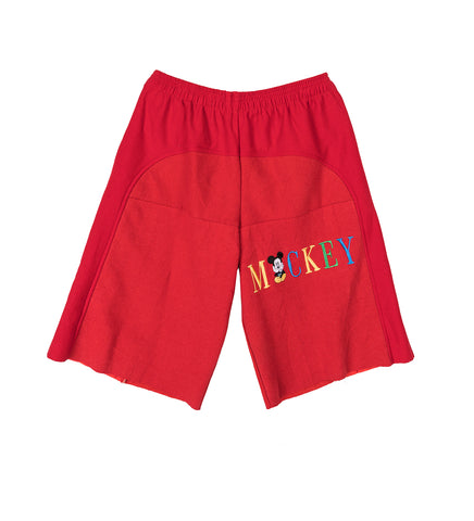 PADDED SWEAT SHORTS RED
