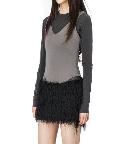 V NECK BODYSUIT ELEPHANT