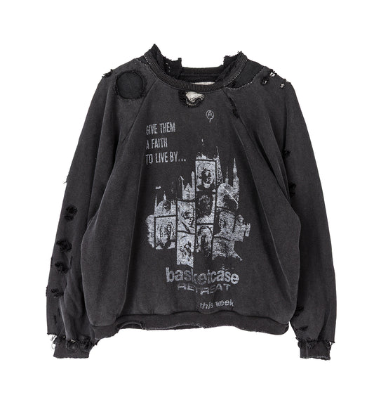 RESORT REPAIRED CREWNECK VINTAGE BLACK