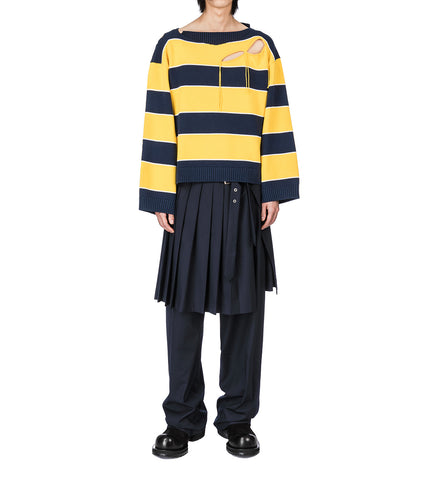 SLASH STRIPE JUMPER YELLOW