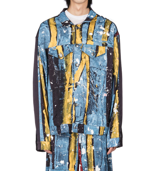 SILKY OVERSIZED DENIM JACKET MULTI