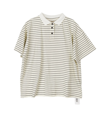 BACKPACKER STRIPED POLO WHITE/BLACK