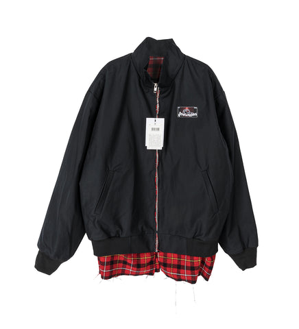 WAXED HARRINGTON JACKET BLACK