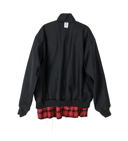 WAXED HARRINGTON JACKET BLACK