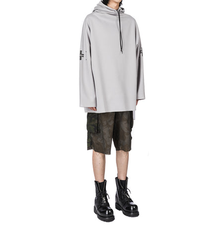 WAFFLE TWISTED HOODIE GREY