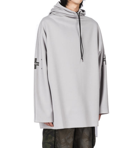 WAFFLE TWISTED HOODIE GREY